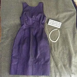 H&M Black & Purple Pattern Dress
